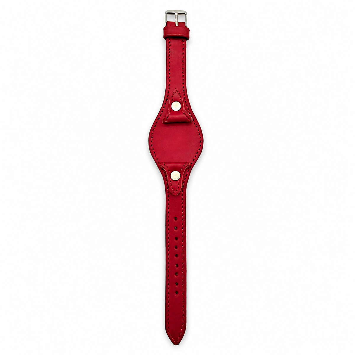 Genuine Cowhide Leather Bund Watch Strap – Vintage Cuff Style