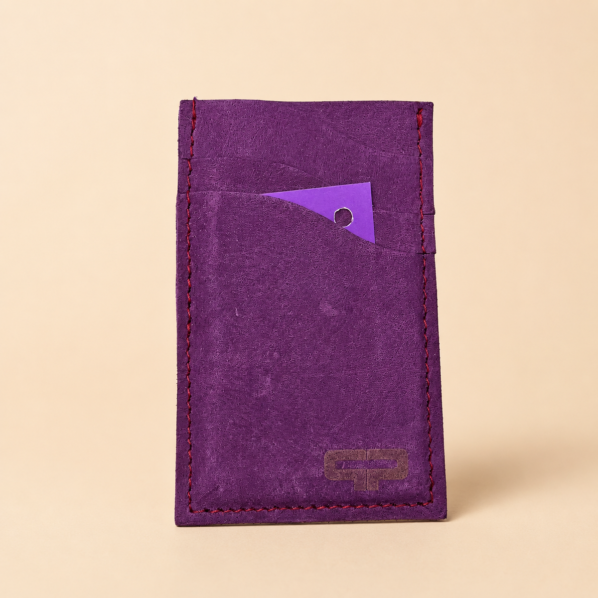 Ultra-Slim Cowhide Leather Card Holder Wallet – 6 Card Slots