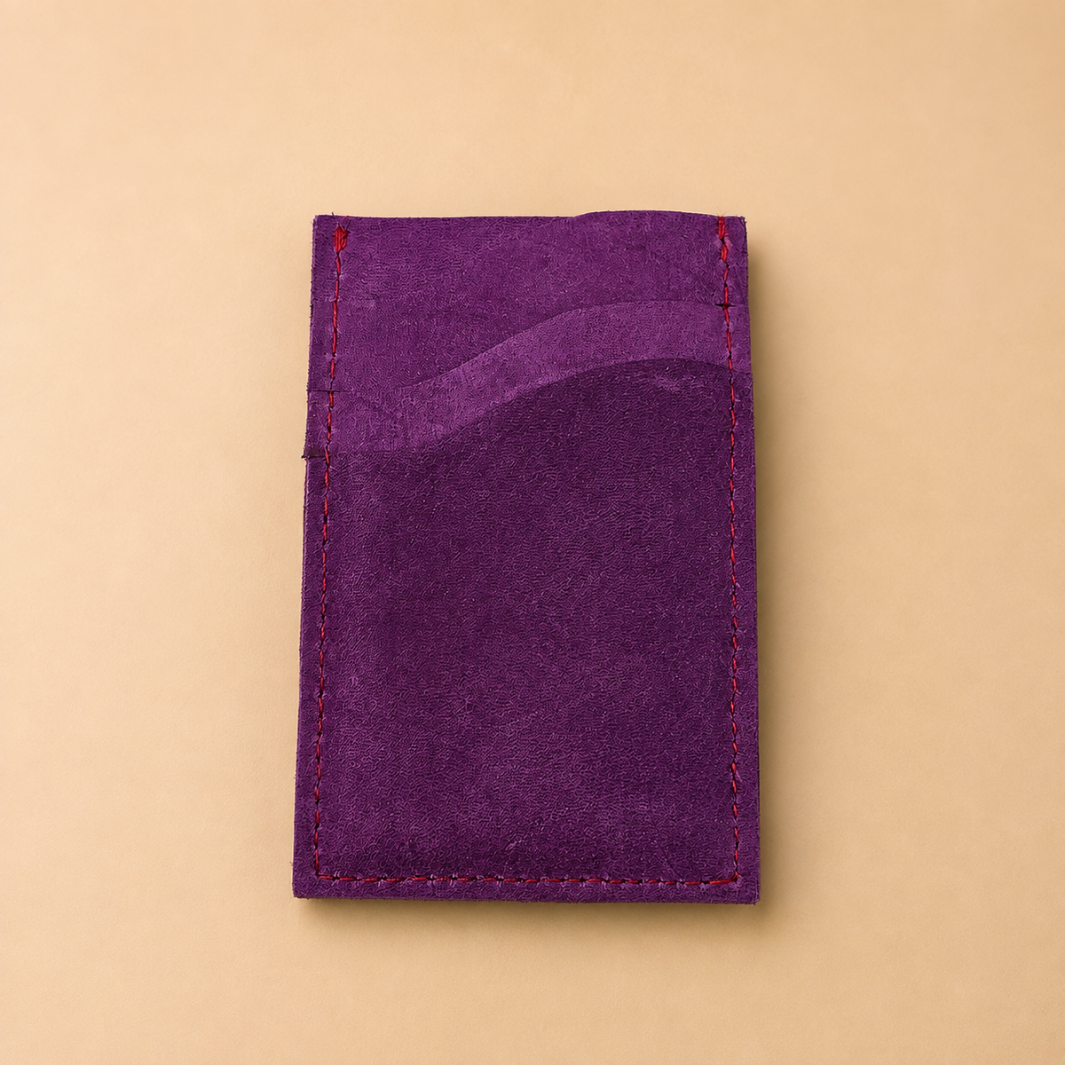 Ultra-Slim Cowhide Leather Card Holder Wallet – 6 Card Slots