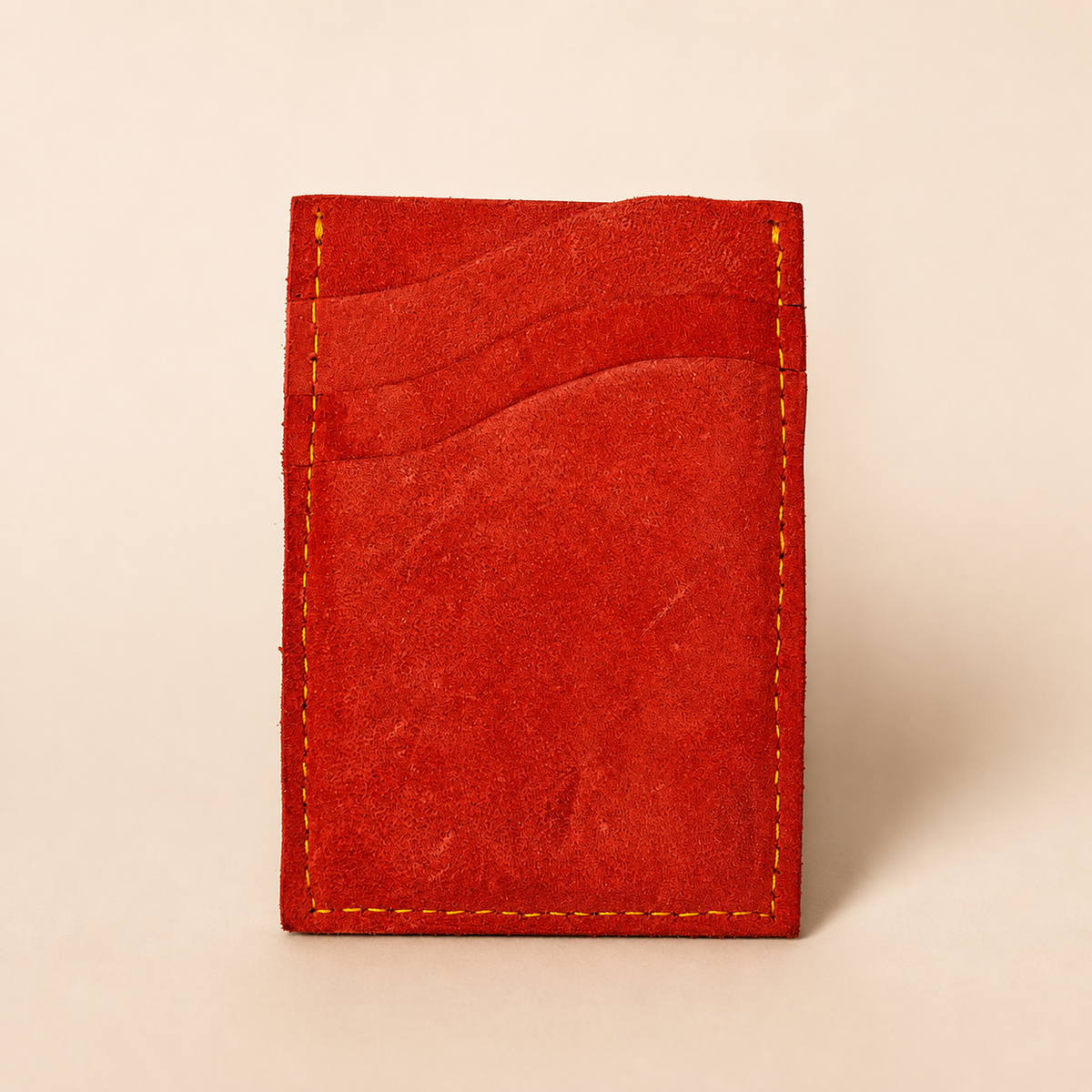 Ultra-Slim Cowhide Leather Card Holder Wallet – 6 Card Slots