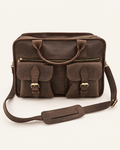 Agolla Executive Leather Laptop Bag – Dark Brown