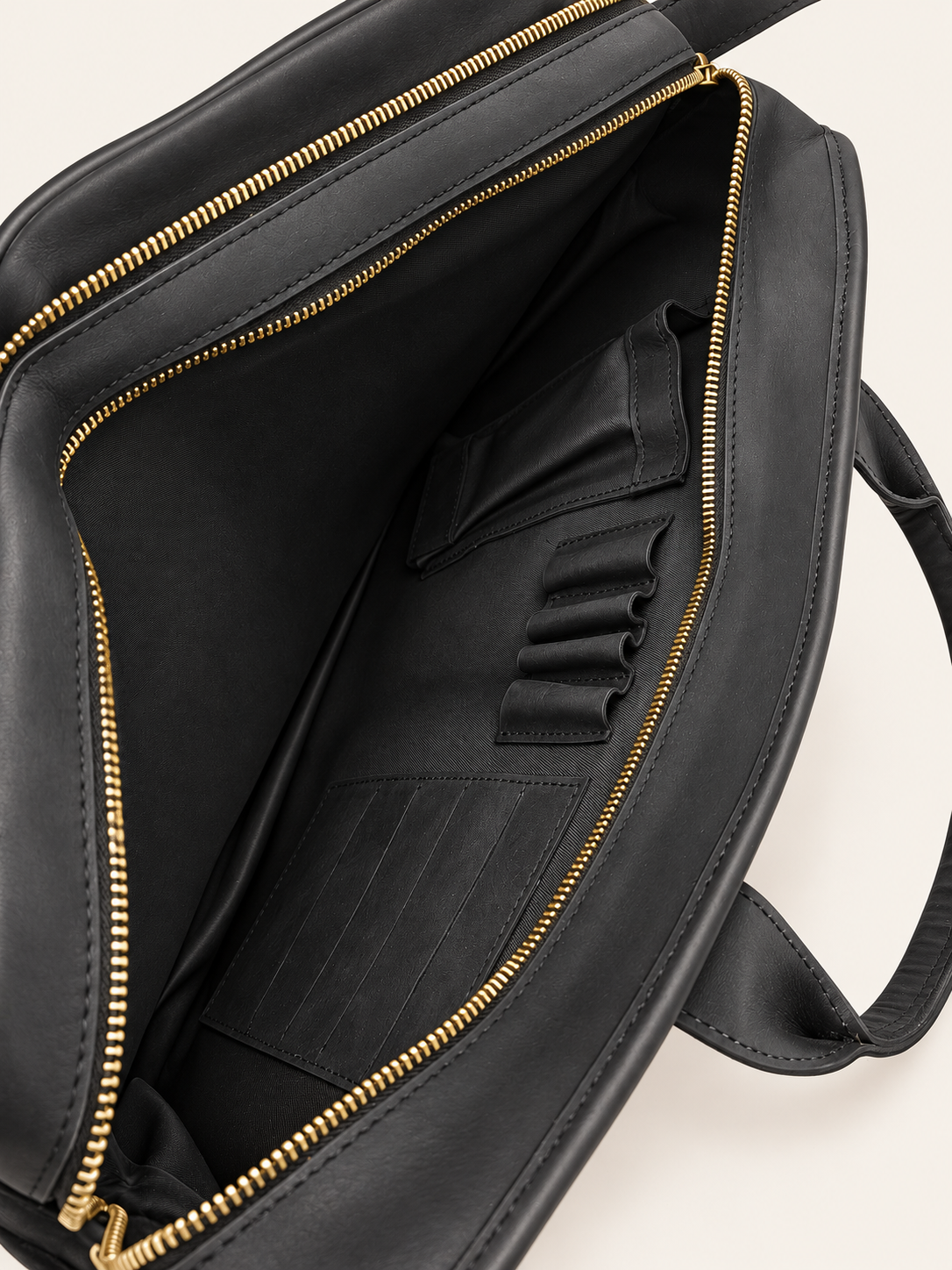 Agolla Executive Leather Laptop Bag – Black