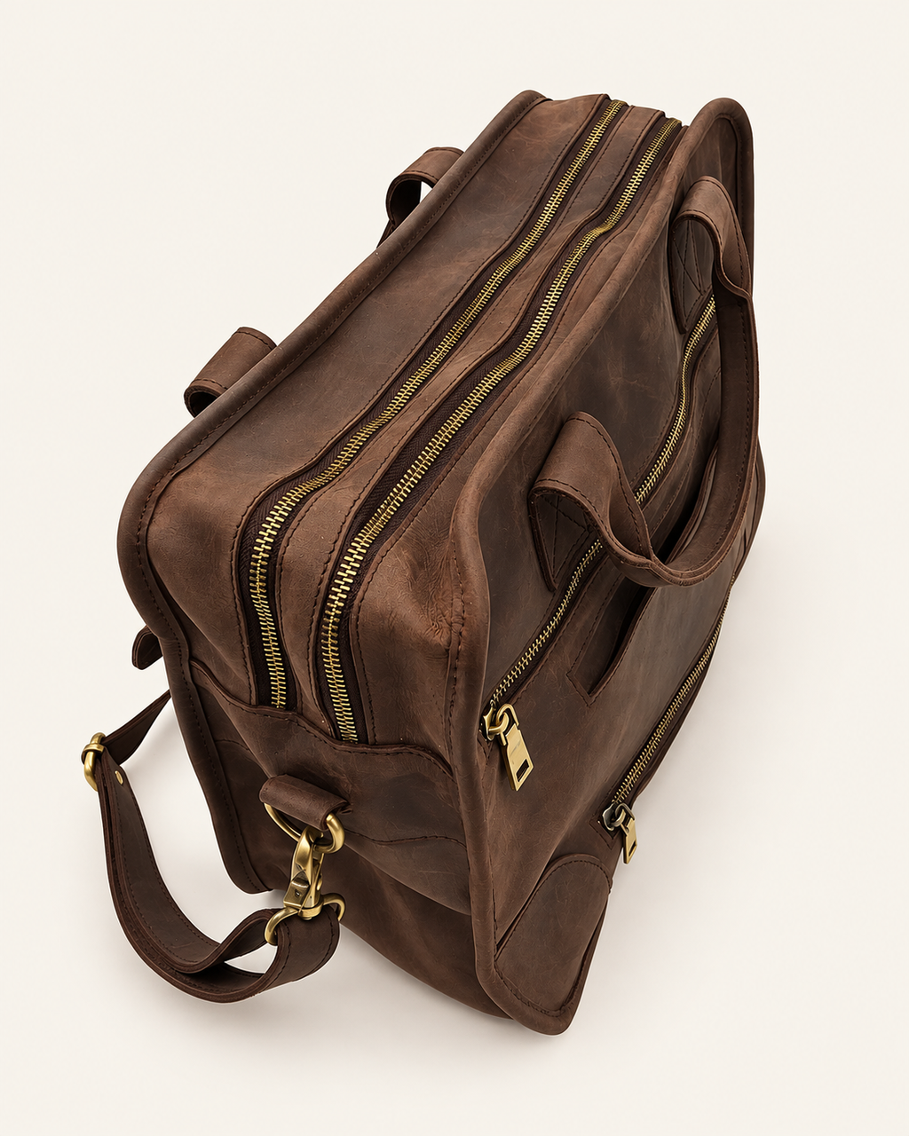 Agolla Executive Leather Laptop Bag – Dark Brown