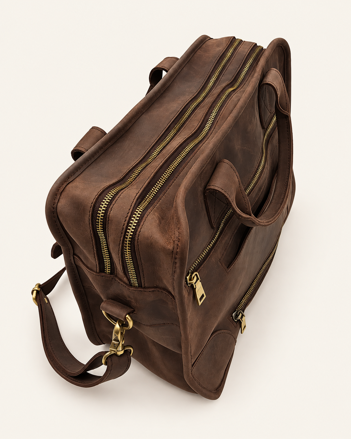 Agolla Executive Leather Laptop Bag – Dark Brown