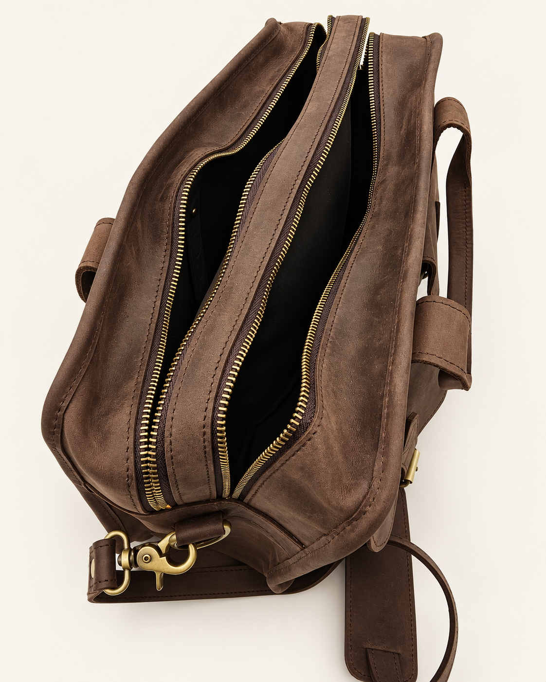 Agolla Executive Leather Laptop Bag – Dark Brown