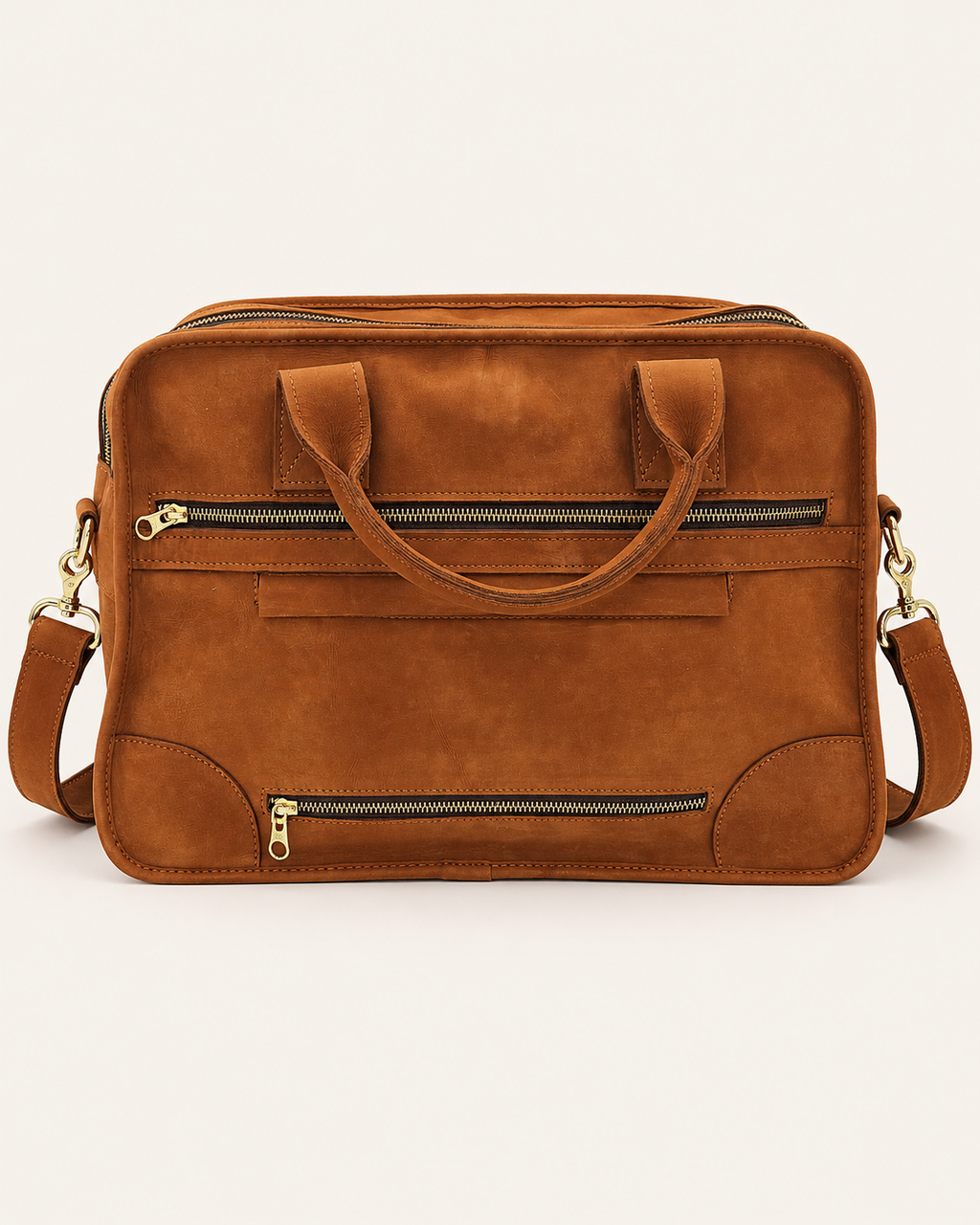 Agolla Executive Leather Laptop Bag – Warm Brown