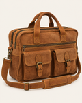 Agolla Executive Leather Laptop Bag – Warm Brown