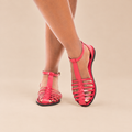 ADERO Handcrafted Leather Gladiator Sandals with Upcycled Rubber Sole