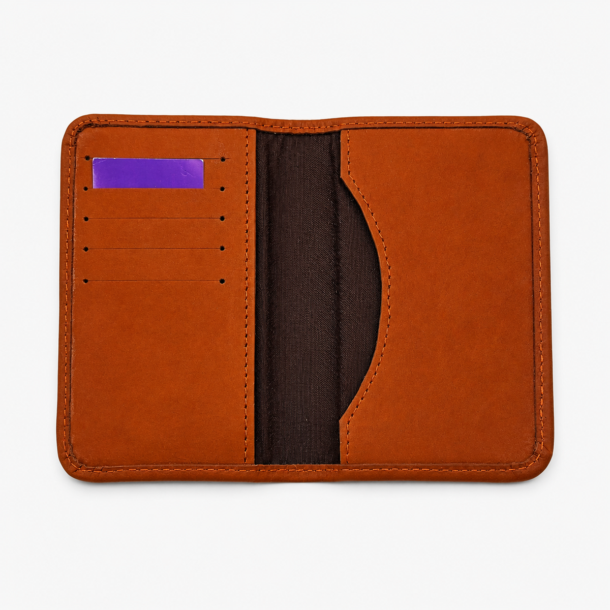 Handcrafted Cowhide Leather Passport Holder & Travel Wallet – 5 Card Slots