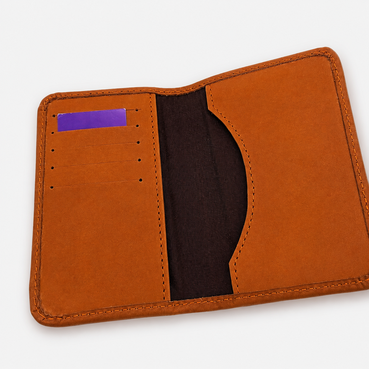 Handcrafted Cowhide Leather Passport Holder & Travel Wallet – 5 Card Slots