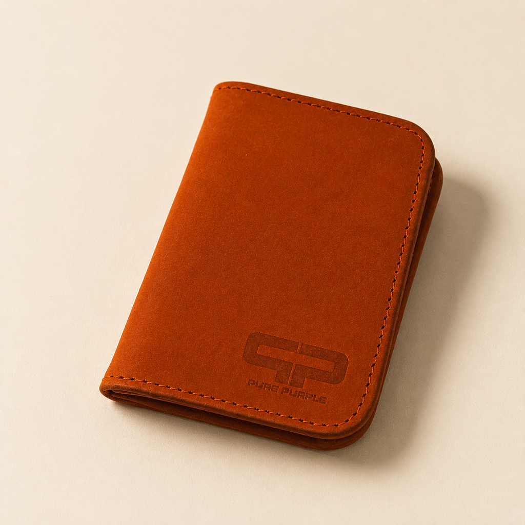 Handcrafted Cowhide Leather Passport Holder & Travel Wallet – 5 Card Slots