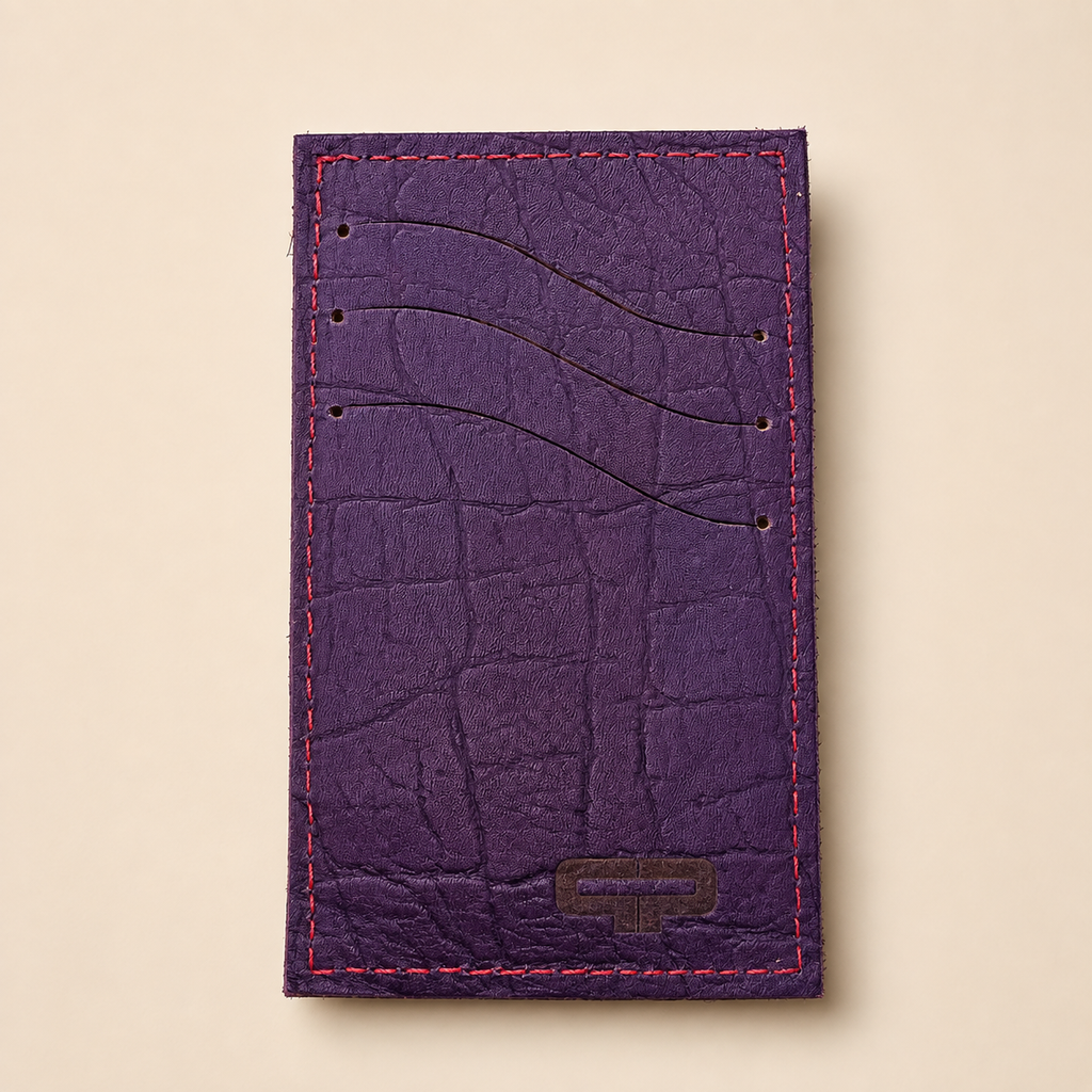 Handcrafted Slim Cowhide Leather Card Holder Wallet – 6 Card Slots