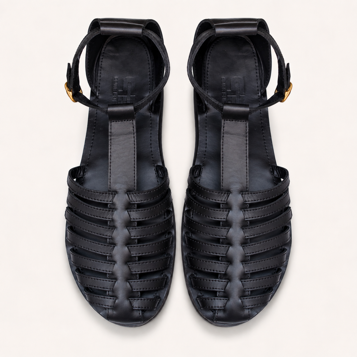 ODERO II Men’s Leather Gladiator Sandals with Upcycled Rubber Sole